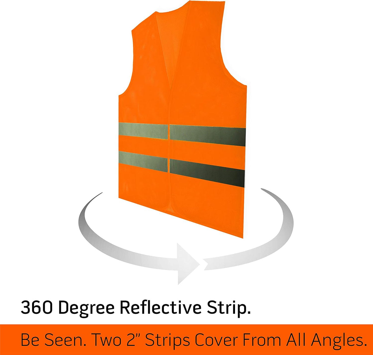 PeerBasics Safety Vests 10 Pack - Yellow Reflective High Visibility, Hi Vis Silver Strip, Men Women, Work, Cycling, Runner, Surveyor, Volunteer, Crossing Guard, Road, Construction, Neon (Mesh, 10)