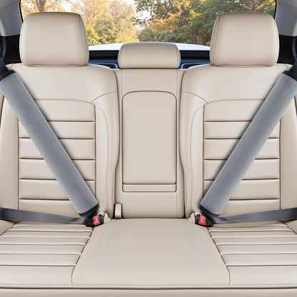 Extra Long Car Seat Belt Cover, 2Pack Waterproof Seatbelt Shoulder Pad for Comfortable Driving, Soft Seatbelt Strap Covers for Adults Kids Women & Men, Machine Washable, Grey