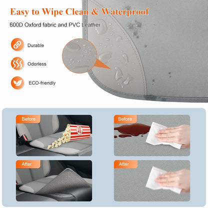 Car Seat Protector for Child Car Seat, 600D Fabric Safe Car Seat Cover with Upgraded Non-Slip Backing, Waterproof Seat Protector Under Baby Car Seat with Thick Padding for Car Back Front Seat