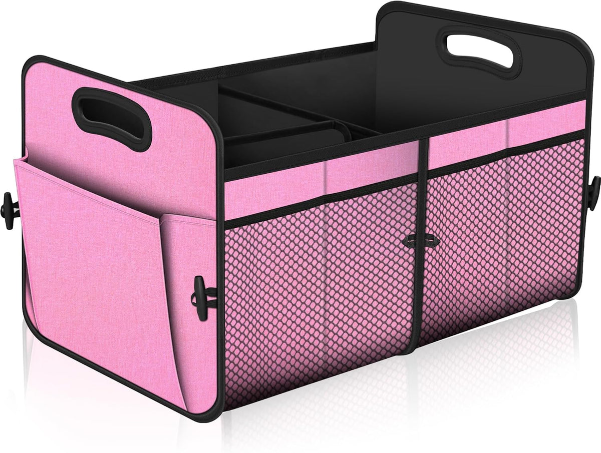 Femuar Car Trunk Organizer with Large Capacity Waterproof Car Accessories for Women & Men, Collapsible Trunk Organizer for Suv/Jeep/Sedan,Tools (Black, Standard)