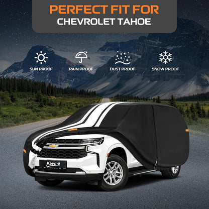 Kayme Heavy Duty Car Cover Custom Fit for BMW 3 Series 320i 325i 328i 330i 335i (1982-2026), Outdoor Full Exterior Cover with Tape and Towel, Rain Snow Sun UV Protection. - Colors B