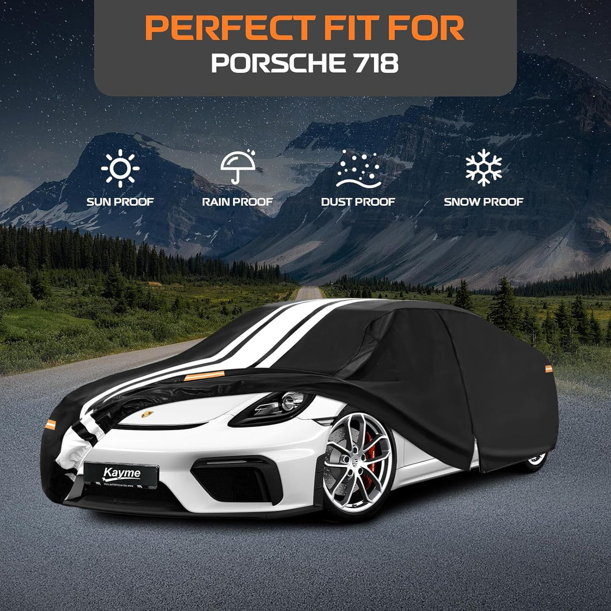 Kayme Heavy Duty Car Cover Custom Fit for BMW 3 Series 320i 325i 328i 330i 335i (1982-2026), Outdoor Full Exterior Cover with Tape and Towel, Rain Snow Sun UV Protection. - Colors B