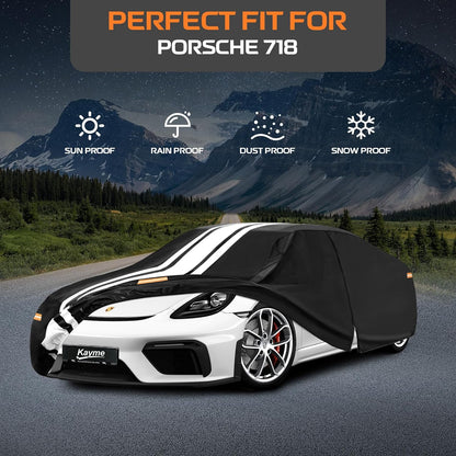 Kayme Heavy Duty Car Cover Custom Fit for BMW 3 Series 320i 325i 328i 330i 335i (1982-2026), Outdoor Full Exterior Cover with Tape and Towel, Rain Snow Sun UV Protection. - Colors B