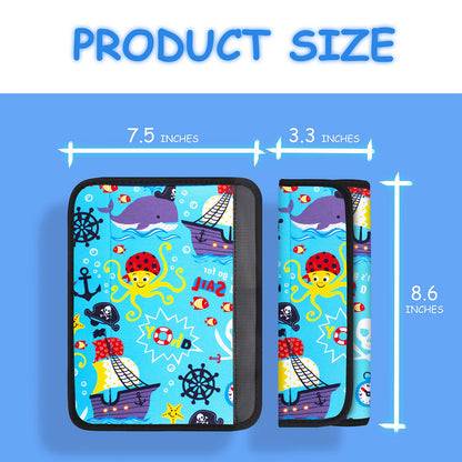 YR Seat Belt Cover for Kids, Soft Comfort Seat Belt Cushion for Children, Cute Cartoon Pattern Car Seat Belt Pads Cover for Girls and Boys, 1 Pack (Cartoon Spider)