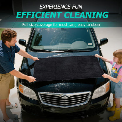 Microfiber Towels For Cars 2-Pack Car Drying Towel 1300 Gsm Ultra-Large Soft Microfiber 35" x 27.5" & 19.7" x 11.8" Towels Are Great For Car And Home Cleanups No Streaks, Scratches Or Water Spots
