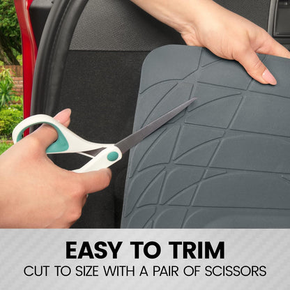 Heavy Duty Cargo Liner Floor Mat-All Weather Trunk Protection, Trimmable to Fit & Durable HD Rubber Protection for Car SUV Sedan Auto