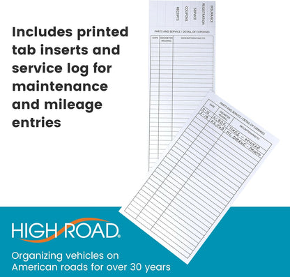 High Road Glove Box Organizer - Insurance and Registration Holder for Car Documents and Paperwork - Expandable Front Seat Organizer with Card Pockets