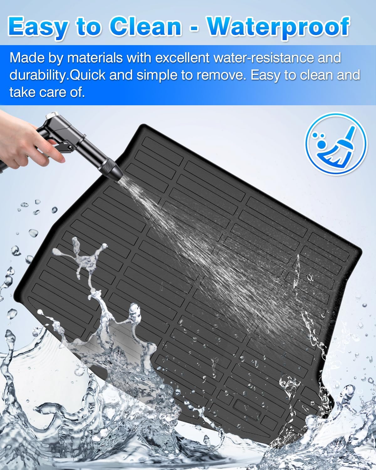 Rav4 Cargo Liner - Trunk Mat for Toyota RAV4 2019-2024 2025, All Weather Cargo Mat for rav4 Accessories, Heavy Duty (Fit for All Models)