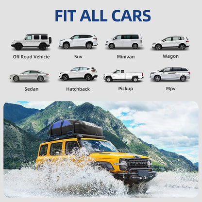 Asinking Car Rooftop Cargo Carrier Bag, 100% Waterproof Non-Rip 20 Cubic Feet Car Roof Bag for All Vehicles with/Without Rack, Includes Non-Slip Mat, Luggage Lock, 4 Door Hooks, Storage Bag