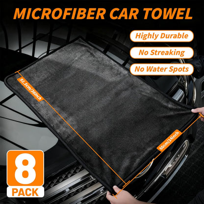 6PCS Microfiber Towels for Cars 36x25 Inch Microfiber Cleaning Cloths Bulk Soft Car Detailng Towel Cloths 450 GSM Detailing Buffing Quick Drying Towel Polishing Waxing Auto Detailing Towel Cloth