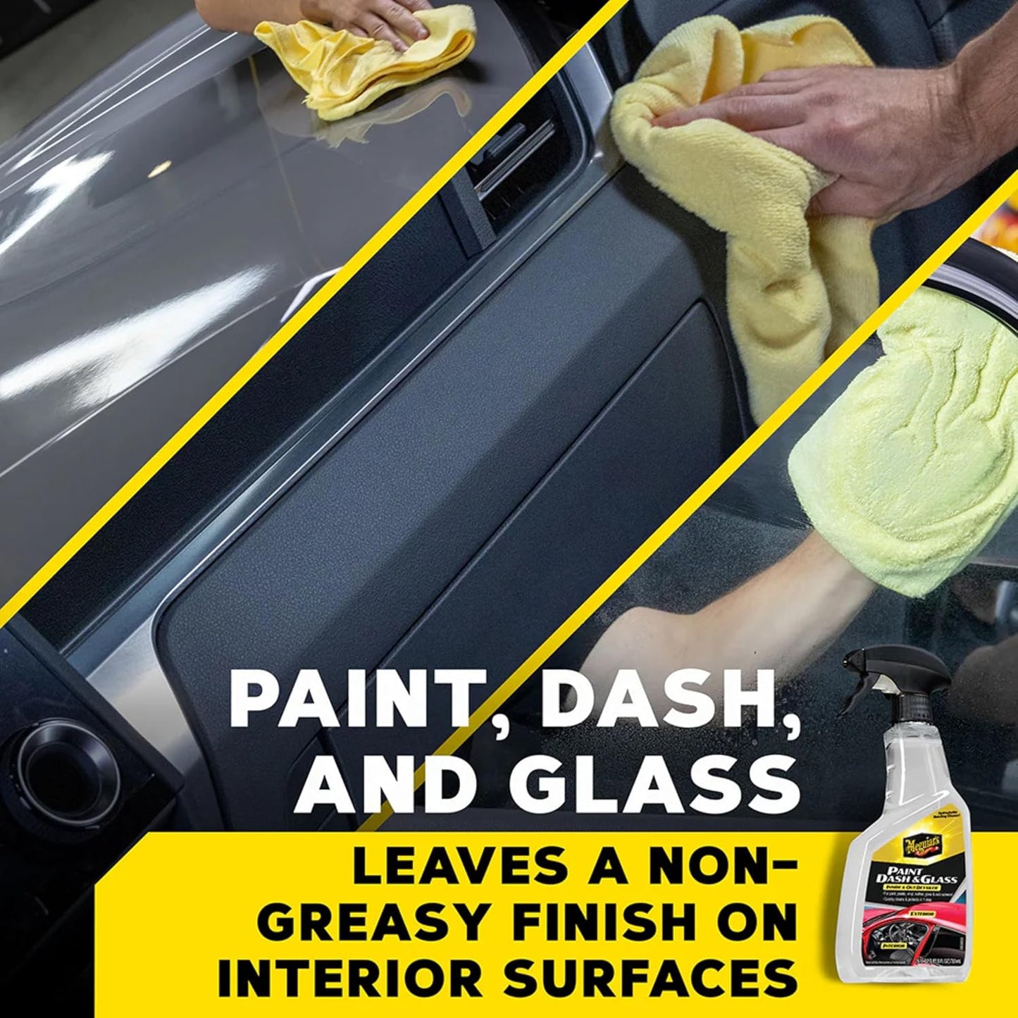 Meguiar's Paint Dash & Glass Multi Surface Detailer Spray, 6 Pack (6 x 24 oz = 144 oz Total), Interior Exterior Quick Detailer for Automotive Paint, Dash, Plastic, Vinyl, Leather, Glass and Screens