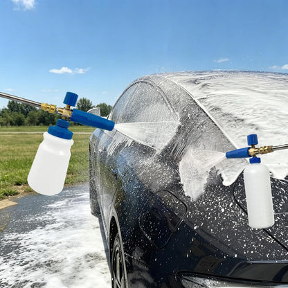 ESP Foam Cannon Snow Foam Lance Pressure Power Jet Washer Quick Release Adjustable Nozzle with 1 Liter Bottle Washing Mitts 1 Towel