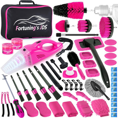 34PCS Car Detailing Brush Set, Car Detailing Kit, Car Detailing Brushes, Car Cleaning Kit, Car Windshield Cleaning Tool, Professional Car Care kit - Car Wash Brush kit for Interior Exterior Wheels