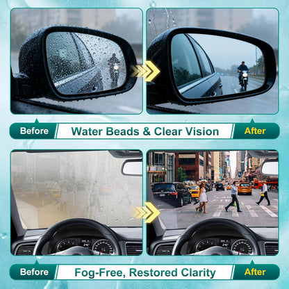 Anti-Fog and Rain-Repellent Spray Kit – Fast-Acting Defogger and Waterproof Spray for Clear Vision, Easy Spray for Car Windshields, Windows, Mirrors, Glasses, Goggles and Helmets (2-Pack)