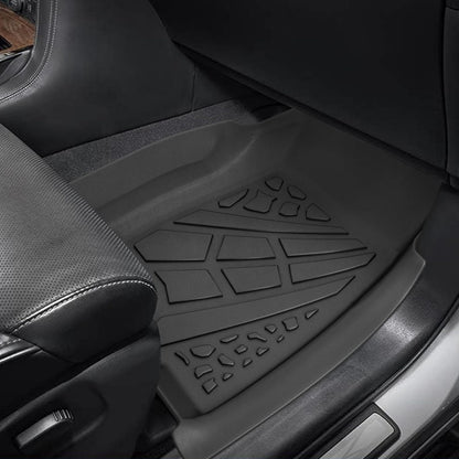 KARPAL Floor Mats for 2007-2013 Chevy Silverado & GMC Sierra 1500 Crew Cab / 2007-2014 2500/3500 HD(Footwell Coverage), All-Weather TPE Custom Fit Floor Liners Car Accessories