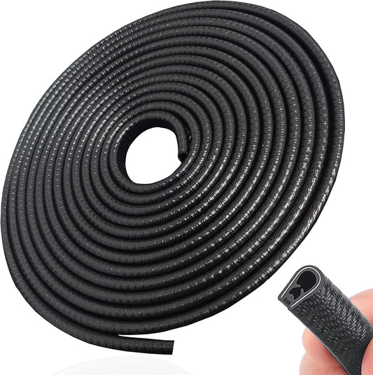 SYOAUTO 32Ft(10M) Door Edge Guard Black Car Guards Protector for Cars Rubber Auto Trim U Shape Build in Metal Sheet No Need Adhesive Easy to Cut Most