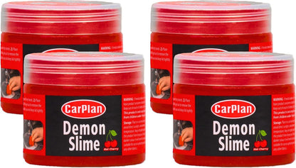 CarPlan Demon Slime 5.6 Oz - Car Interior Cleaner Gel | Putty Removes Dust & Dirt - for Detailing, Cleaning Vents, Cup Holders, Keyboards, Offices | Hot Cherry Scent