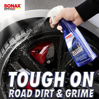SONAX Tire Cleaner | Powerful Foaming Spray Removes Tire Grime, Brake Dust & Old Dressings | Safe on All Tires & Wheels | Deep Black Finish & Shine Enhancer | Professional Strength | 269400 | 750 ml
