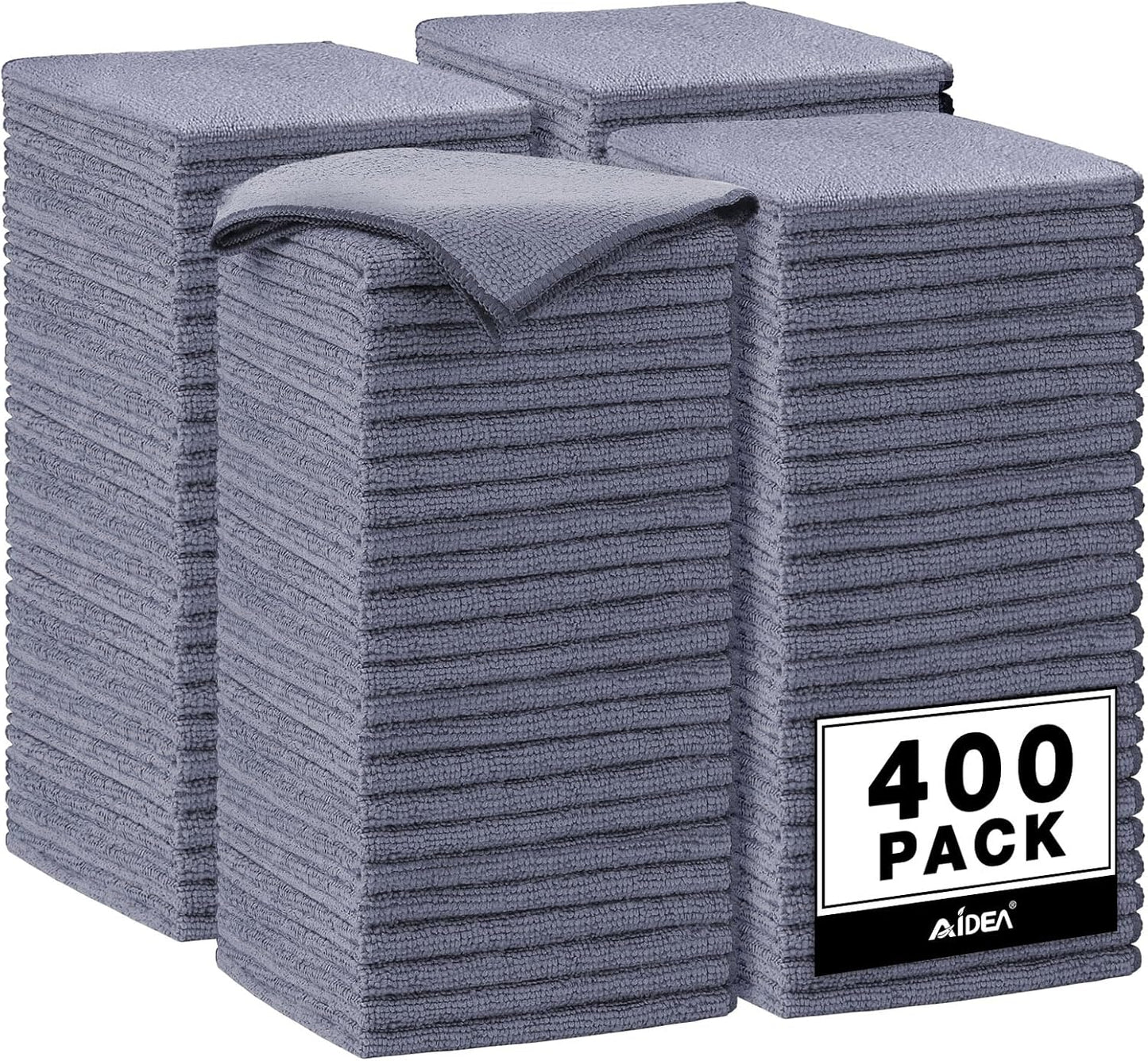 AIDEA Microfiber Cleaning Cloth, 50PK, Microfiber Towels for Cars, Premium Wash Cloths, Dusting Cloth Cleaning Rags, Absorbent Towels for SUVs, House, Kitchen, Window, Cleaning Supplies12×12"