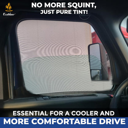 EcoNour Car Window Shades for Side Windows (Pack of 2) | Sun Shade for Car Heat and UV Protection | Adjustable Elastic Fabric Baby Car Shade | Rear Side Window Sun Shade Accessories (Large 21"x36")