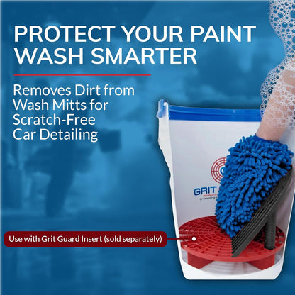 Grit Guard Washboard Bucket Insert, Removes Dirt from Wash Mitt for Car Detailing, Attaches to Grit Guard Insert, Fits Most 3-6 Gallon Car Wash Buckets - Black - Made in the USA