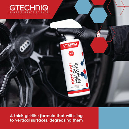 Gtechniq W6 Iron Removing Wheel & Paint Cleaner for Cars, Brake Dust Remover, Degreaser and Alloy Wheel Cleaner for Wheels, Rims and Paintwork, Safe on Coating - 500ml
