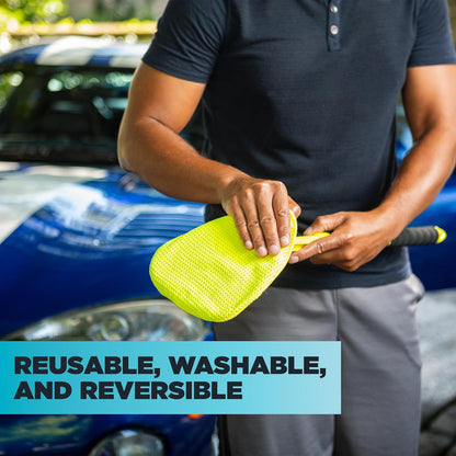 Invisible Glass 95160 Reach & Clean Windshield Cleaning Tool and Car Window Cleaner Tool for Interior and Exterior Auto Glass, Trucks, SUVs, RVs and Home Windows with 2 Microfiber Pads and Storage Bag