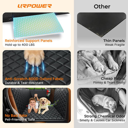 URPOWER Dog Car Seat Cover for Pets 100% Waterproof Seat Cover Hammock 600D Heavy Duty Scratch Proof Nonslip Durable Soft Back Seat Covers for Cars and SUVs