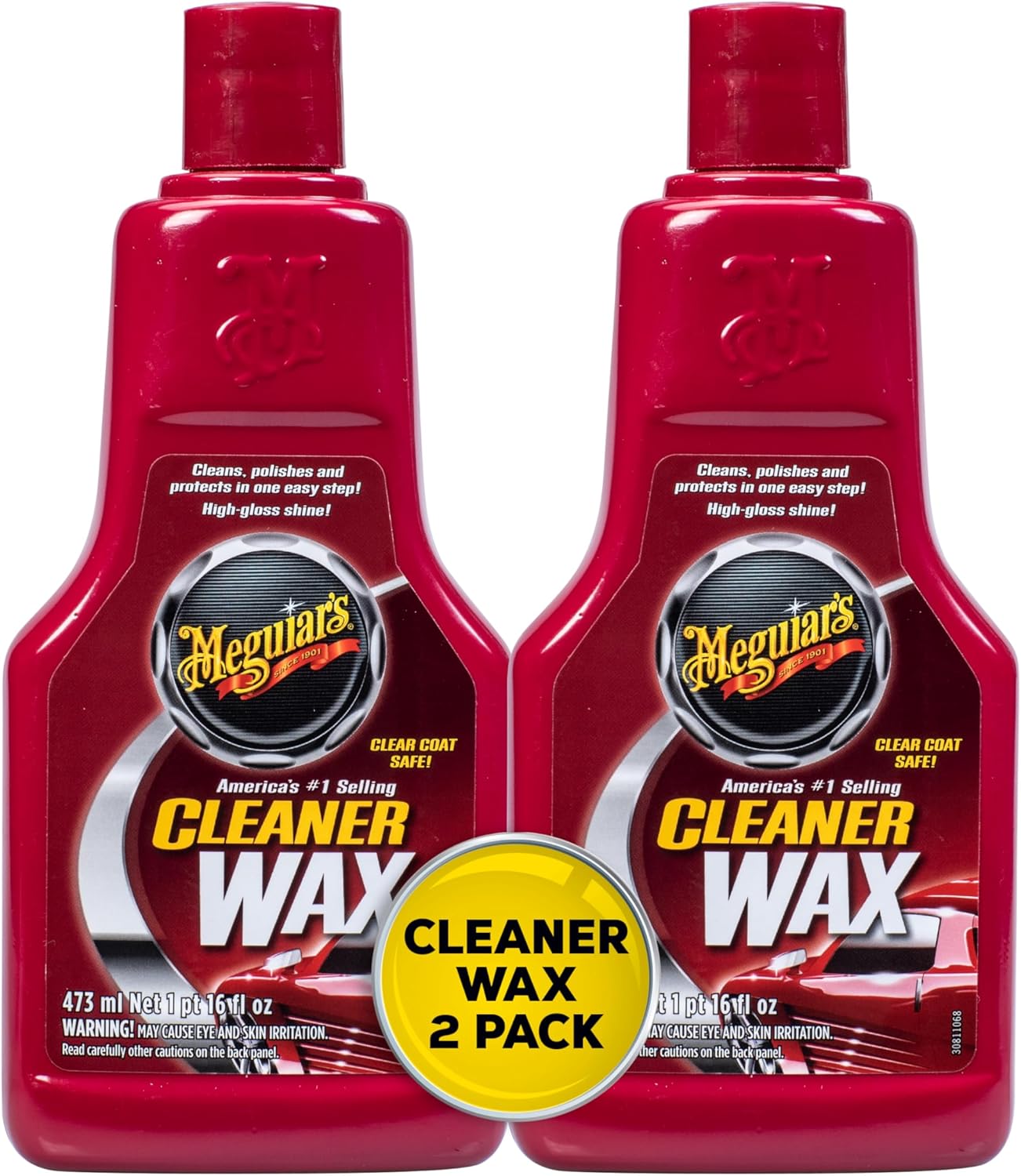 Meguiar’s Cleaner Wax, Liquid Car Wax For Diy Drivers & Detailers—Cleans, Polishes And Protects; Use On Exterior Paint And Clear Coat Surfaces On Cars, Trucks & Suvs - 16 Oz Bottle