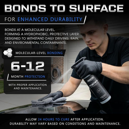 Graphene Ceramic Coating - Ceramic Spray Coating for Cars - Hydrophobic Protection Repels Water - Enhances Gloss and Shine - Protects Paint from Contaminants and Water Spots (16oz)