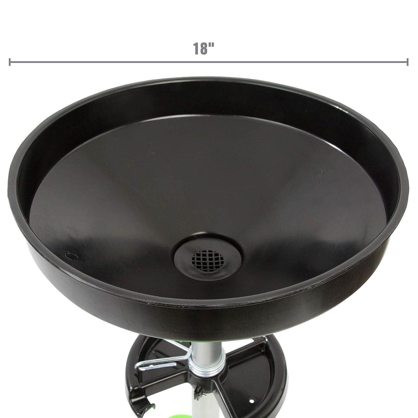 OEMTOOLS 9-Gallon Oil Drain Pan with Adjustable Funnel, Built in Tool Rack