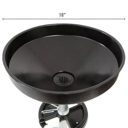 OEMTOOLS 9-Gallon Oil Drain Pan with Adjustable Funnel, Built in Tool Rack