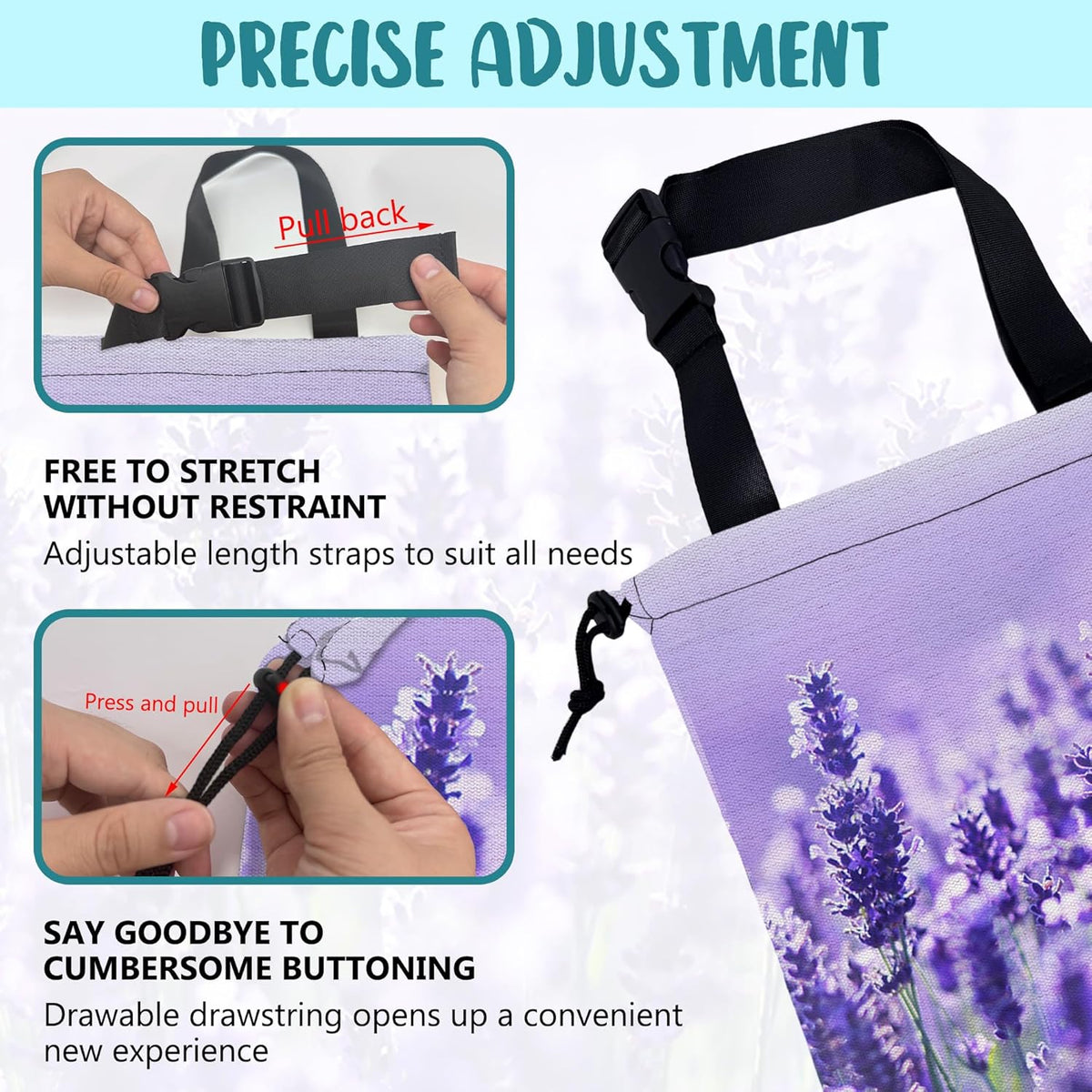 Car Garbage Bag Colorful Floral Spring Daisy Drawstring Car Trash Bag Hanging for Back Seat with Adjustable Buckle Canvas Vehicle Trash Can Easy-to-Install