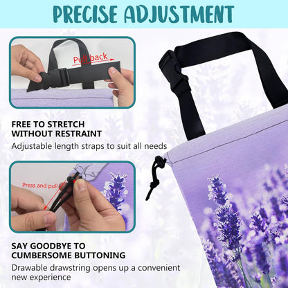 Car Garbage Bag Colorful Floral Spring Daisy Drawstring Car Trash Bag Hanging for Back Seat with Adjustable Buckle Canvas Vehicle Trash Can Easy-to-Install