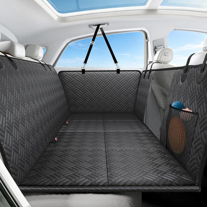 PROZAR Dog Car Seat Cover for Back Seat, Hard Bottom Back Seat Extender, Back Seat Pet Cover for Dogs - Supports 400lbs, Waterproof Heavy Duty Scratch Dog Hammock for Compact Cars/SUVs, 51in