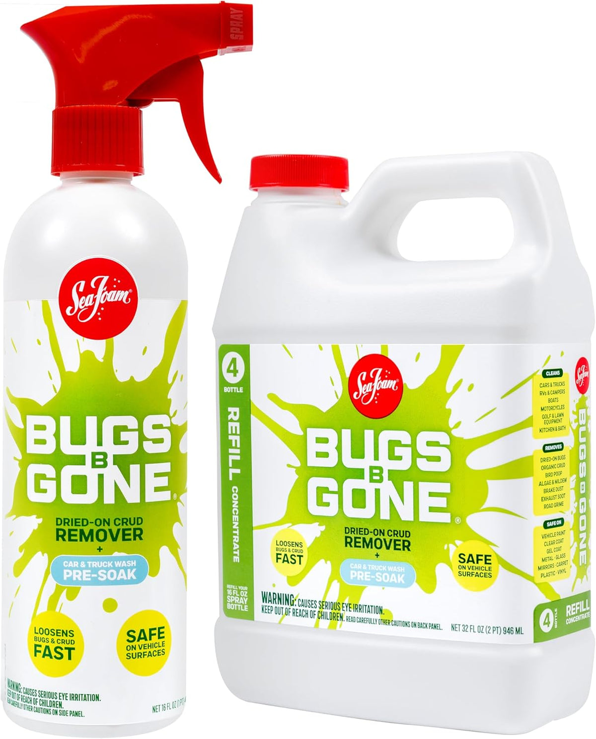Sea Foam Bugs B Gone Combo Pack, One 16 oz Spray + One 32 oz Refill Concentrate