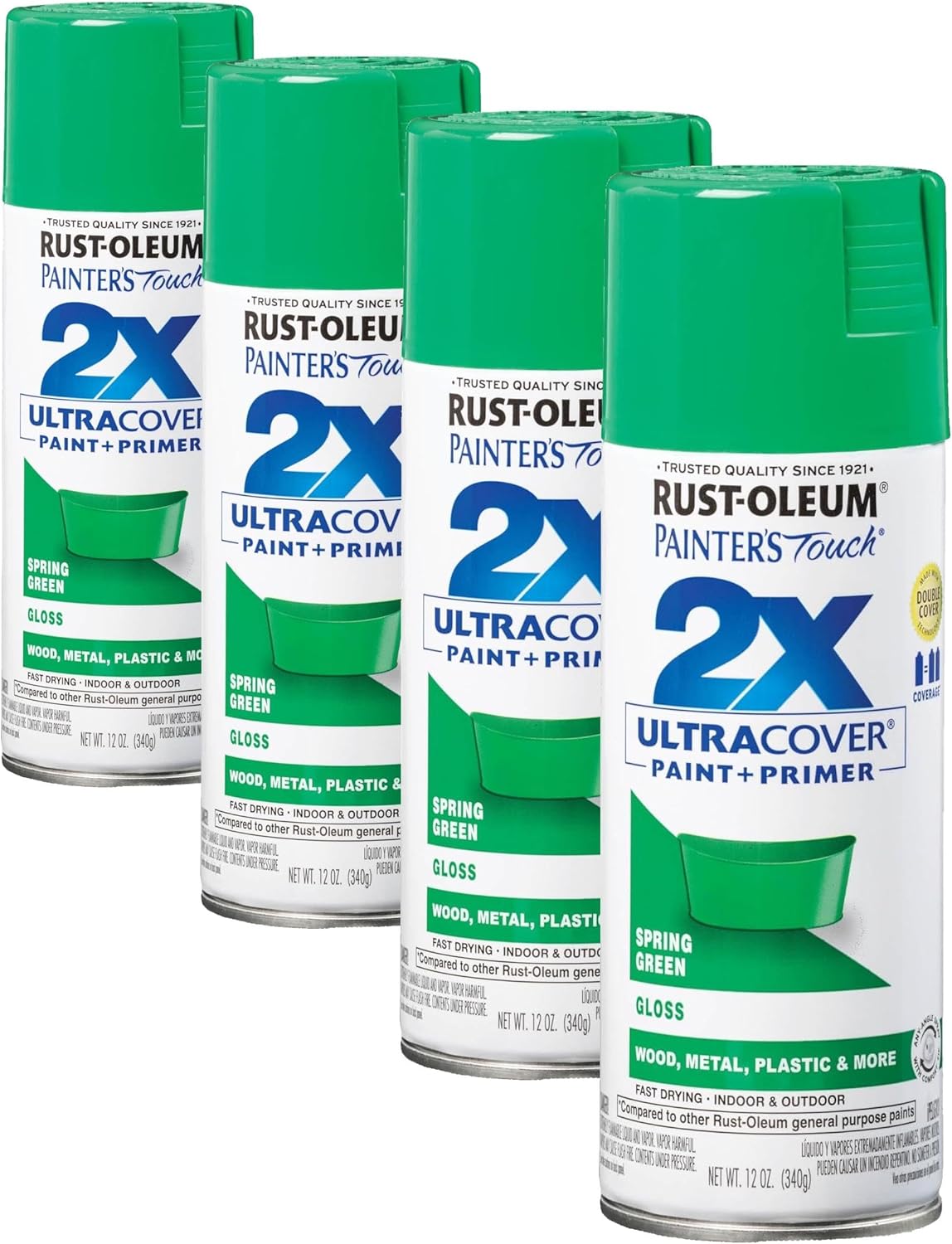 Rust-Oleum 334029 Painter's Touch 2X Ultra Cover Spray Paint, 12 oz, Gloss Clear - Colors E