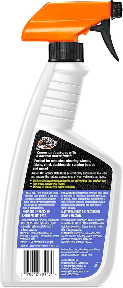 Armor All Ultra Shine Total Vehicle Detailer by Armor All, Car Detailer Spray for Interior and Exterior Use, 22 Fl Oz