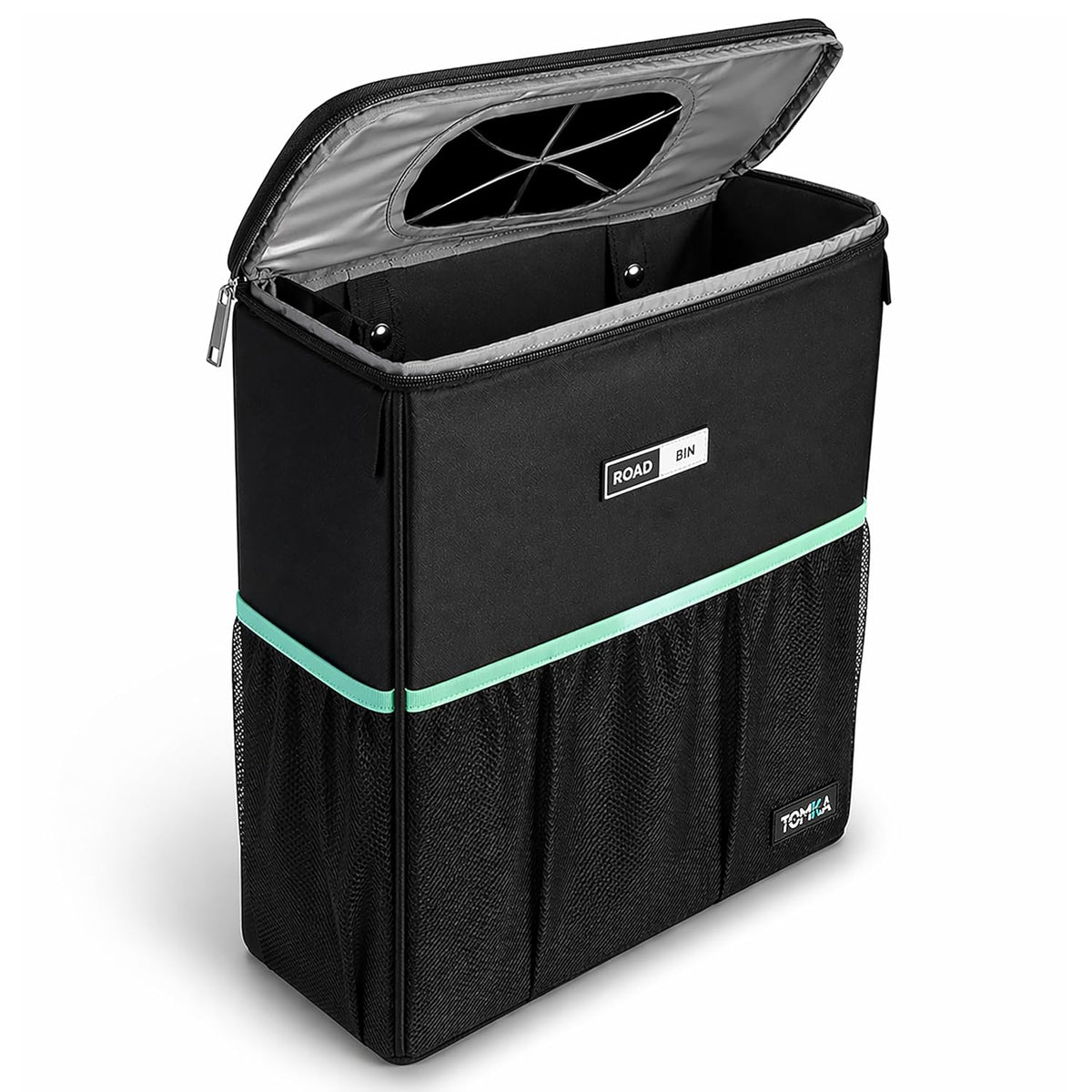 RoadBin™ Car Trash Can – Slim 4" 2.5 Gallon Space-Saving Design, Stays Upright, Leakproof & Odor-Proof Car Garbage Can for Clean, Clutter-Free Cars, Trucks & SUVs