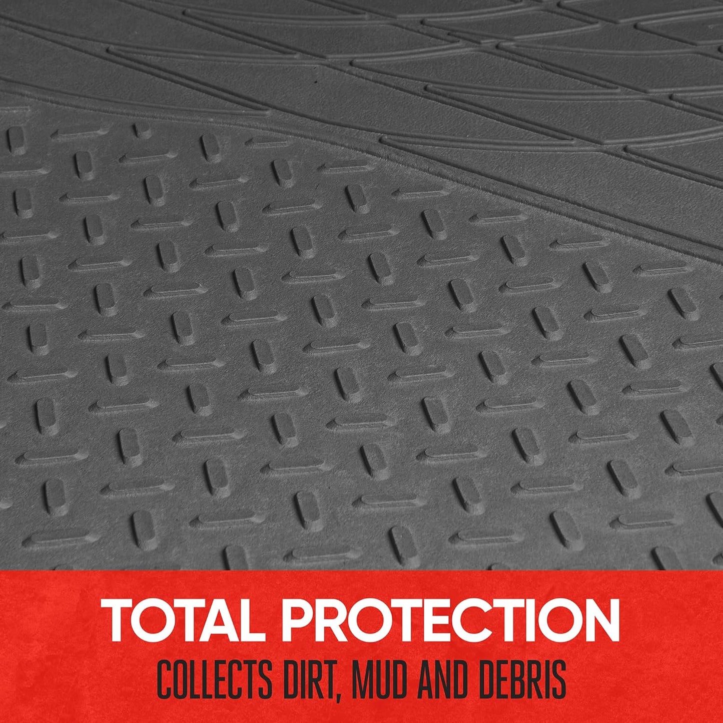 Motor Trend FlexTough SUV Cargo Liner & Car Trunk Mat - Universal Trim-To-Fit All Weather Cargo Mats for Back of SUV - SUV Trunk Mat & Trunk Liner Floor Mat Cargo Cover - Trunk Cover 47.5"in x 32.2"in