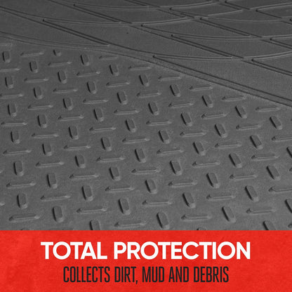 Motor Trend FlexTough SUV Cargo Liner & Car Trunk Mat - Universal Trim-To-Fit All Weather Cargo Mats for Back of SUV - SUV Trunk Mat & Trunk Liner Floor Mat Cargo Cover - Trunk Cover 47.5"in x 32.2"in