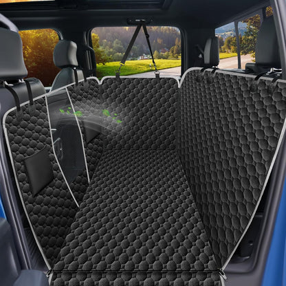 Mancro Dog Car Seat Cover for Back Seat, 2026 Upgraded 600D Heavy Duty Waterproof & Scratch-Resistant Dog Hammock for Car, Back Seat Pet Cover for Dogs with Sedan, Trucks and SUVs, Standard, Black