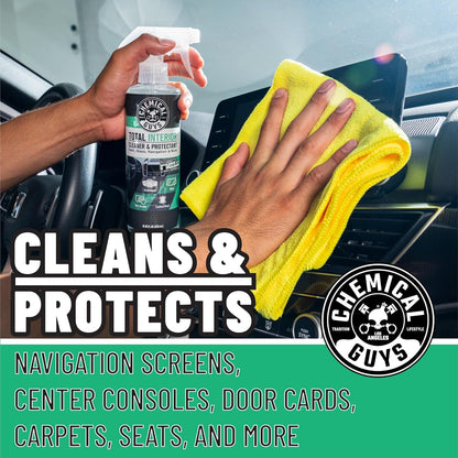 Chemical Guys Keep Your Car New Kit, Ideal for Cleaning and Detailing. Includes New Car Scented VRP, Total Interior, Air Freshener, and 3 Detailing Towels - 6 Piece Kit