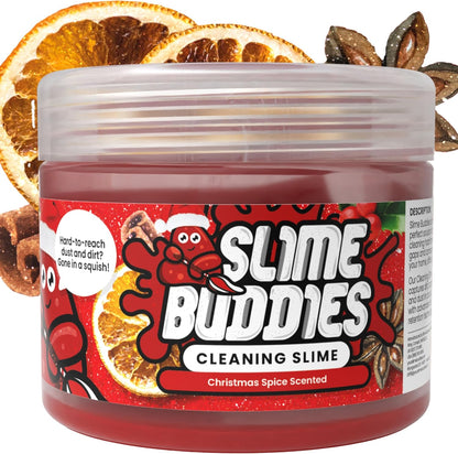Slime Buddies Car Cleaning Gel Putty - Strawberry Scented Interior Detailing Tool for Cup Holders, Air Vents & Keyboard - Reusable Auto Detailing Accessories - Dust Remover Goop - Gifts for Men Women