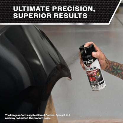 Rust-Oleum 2X Automotive Enamel Custom Spray 5-in-1 Spray Paint, 12 oz, Gloss Clear