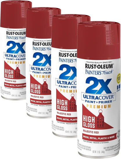 Rust-Oleum 334029 Painter's Touch 2X Ultra Cover Spray Paint, 12 oz, Gloss Clear - Colors D