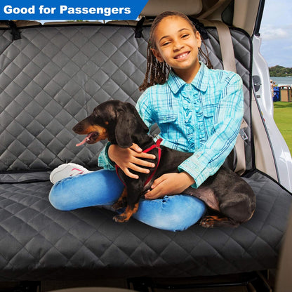 VIEWPETS Bench Car Seat Cover Protector - Waterproof, Heavy-Duty and Nonslip Pet Car Seat Cover for Dogs with Universal Size Fits for Vehicles, Trucks & SUVs
