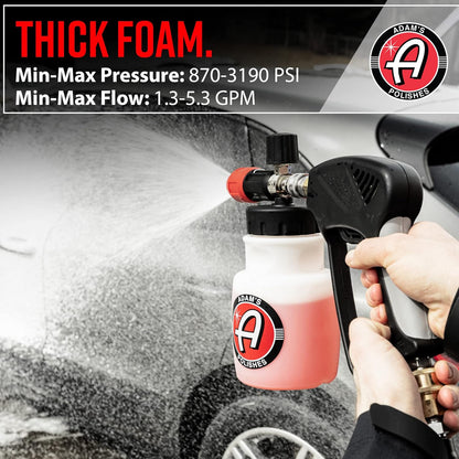 Adam's Polishes Premium Foam Cannon - Soap Sprayer for Car Wash | Sprayer Cannister for Pressure Washer 1/4" Quick Disconnect