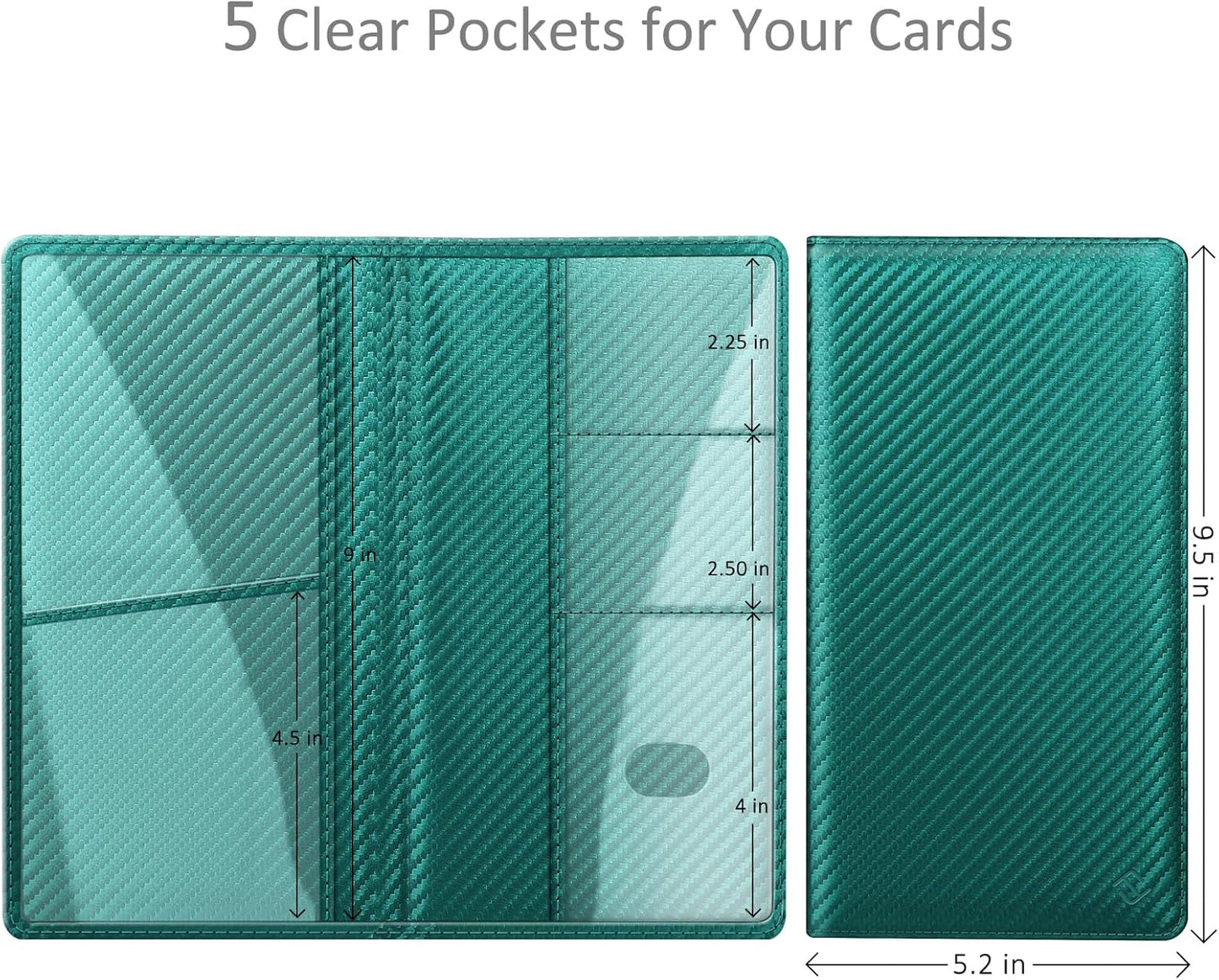 FINPAC Car Registration and Insurance Card Holder, Vehicle Glove Box Card Organizer Wallet Automobile Accessories for License
