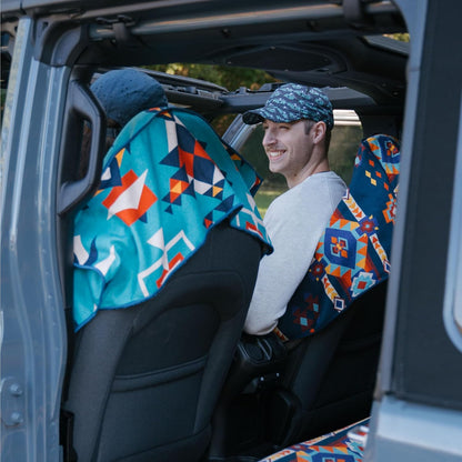 Sprints Athletic Running Towel, Full-Sized, Car Seat Cover - Performance Microfiber (Garden of Races Past)